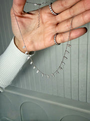Rectangular Drop Chain Necklace