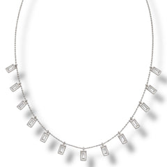 Rectangular Drop Chain Necklace