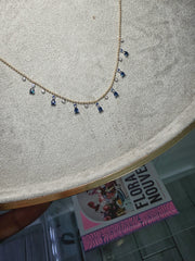 Royal Blue Drop Layering Necklace