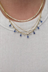 Royal Blue Drop Layering Necklace