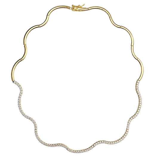 Signature Wave tennis Necklace