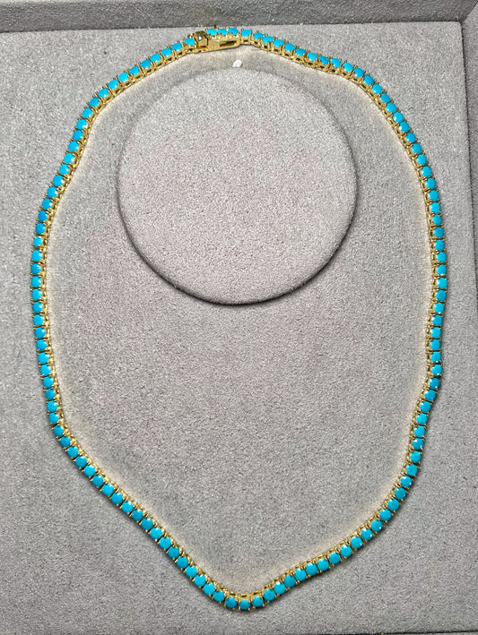 Turquoise tennis Necklace
