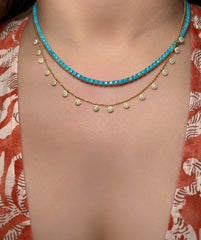 Turquoise tennis Necklace