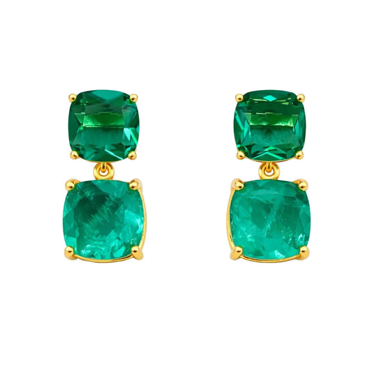 Emerald & Mint Candy Drop Earrings