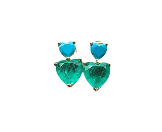 Beautiful doble heart earrings