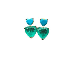 Beautiful doble heart earrings