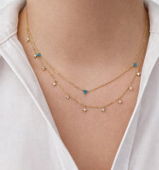 Blue Trinity Necklace