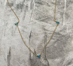 Blue Trinity Necklace