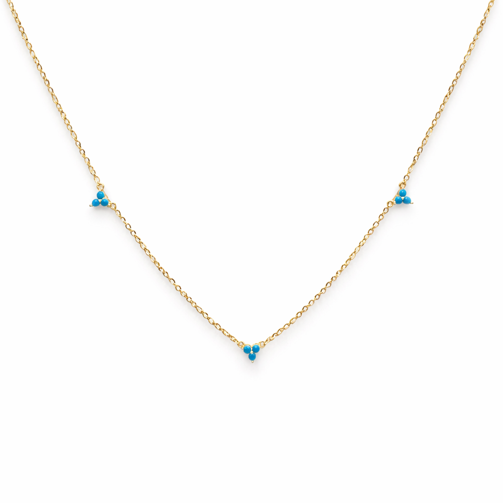 Blue Trinity Necklace
