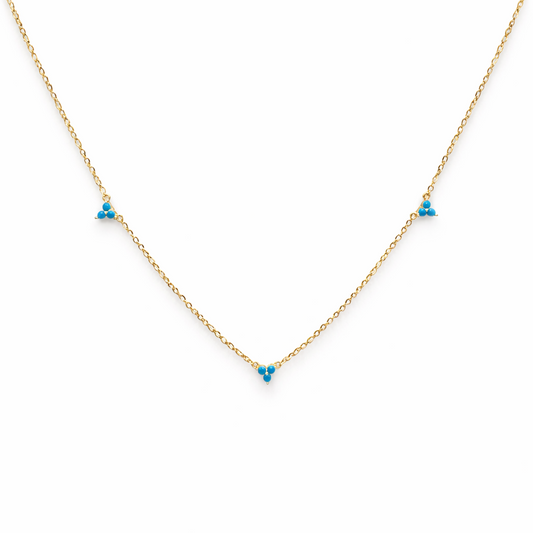 Blue Trinity Necklace