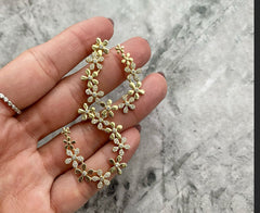 Floral Pave cubic zirconia