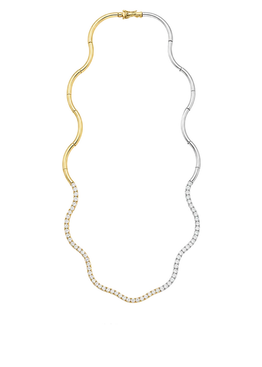 Signature Wave tennis Necklace